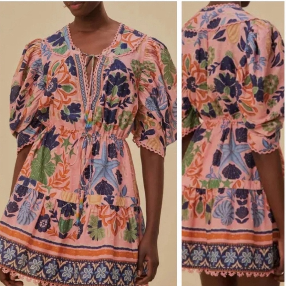 Farm Rio Seashell Minidress, size small